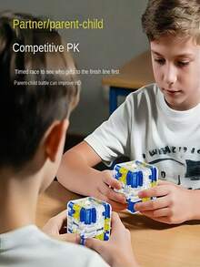 3D Rolling Ball Maze Puzzle Cube, Transparent 3D Labyrinth Ball Toy For Kids 3-12 Years Old, Interactive Parent-Child Game, Logic Thinking & Spatial Awareness Development, Birthday/Holiday Gift - Multicolor - View 8