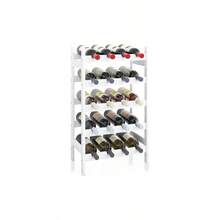 Wine Rack, 20 Bottles Display Holder, 5 - Tier Standing Storage Shelves Kitchen, Pantry, Cellar, Bar White - White - View 3