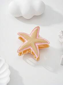 Women's Zinc Alloy Starfish Hair Accessories, Cute Design Suitable For Beach Travel, Great Gift For Kids Elegant Hair Claws Fashion Claw Clip Casual Hair Clips - Multicolor - View 11
