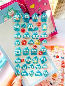 3D卡通人物夜光浮雕贴纸，可爱创意儿童玩具贴纸，批发 - 彩色 - 查看 7