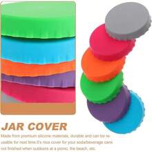 6pcs Reusable Silicone Soda Can Covers, Fit Standard Canned Beverages, Soda, Drinks, Juice - Multicolor - View 8