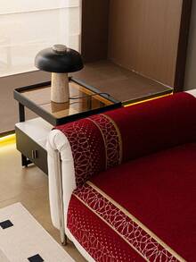 1件欧式高精度提花雪尼尔沙发垫/套，奢华欧式风格，高端品质，装饰沙发，保护沙发，宠物友好，时尚家居装饰，四季皆宜，适用于1-4人沙发，卧室、客厅、书房、办公室、汽车、户外、俱乐部、派对等场所。 - 酒紅色 - 查看 7