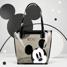 Mickey Mouse Transparent Handbag - Elegant Black Edged Women's Shoulder Bag - Fashionable Transparent Tote, Suitable For Daily Commute And Shopping - Minimalist Mickey Design - Stylish Large Capacity Travel Organizer - Multicolor - View 2