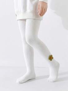 2条装女婴连裤袜，可爱简约，适合日常穿搭 - 彩色 - 查看 4