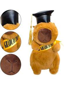 EstiloPeluche De Capibara Graduado, Con Birrete Y Banda De GraduacióN, Regalo Para Ceremonia, Capibara MuñEco GraduacióNVersióN Mejorada - 1 - Ver 7