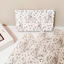 10张/20张半透明薄纸，印有复活节兔子和蝴蝶结图案 - 20*14英寸礼品包装纸，适用于花束包装、礼品填充、生日包装、情人节、母亲节、婚礼、复活节等场合，复活节兔子图案 - 彩色 - 查看 4