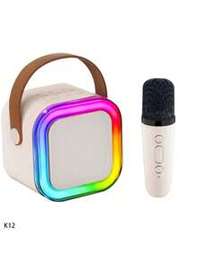 Family Karaoke Machine, Dual-Use Mini Bluetooth Speaker With Microphone And LED Lights For Kids & Adults, Popular 2026 Birthday & Christmas Entertainment Toy For 3-12+ Years Old Boys & Girls - Multicolor - View 14