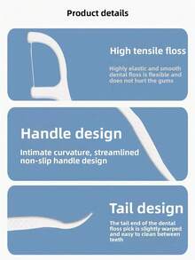 牙线 - 深层清洁牙线，便携式一次性旅行牙线，弓形超细牙线，用于牙间清洁，带螺纹牙线，原味牙线棒，旅行必备，口腔卫生，深层清洁，日常必需品，家居装饰，适用于客厅、卧室、浴室、婚礼、派对、生日，送给男士、妈妈、爸爸、朋友的礼物，新年礼物，配件，趣味礼物，便携，方便 - 白色 - 查看 3