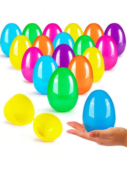 20 piezas de huevos de Pascua de plástico de colores, aptos para la búsqueda de huevos de Pascua, relleno de cestas, decoración de Pascua, huevos de Pascua de colores rellenables al por mayor, ideales para la búsqueda de huevos de Pascua, huevos sorpresa, decoración del hogar, decoración de escenarios, decoración de fiestas temáticas.