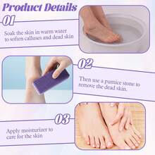 5块可重复使用的浮石足部护理海绵，去茧器，足部磨砂器，修脚工具，足浴配件 - 彩色 - 查看 8