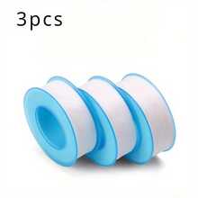 1/3卷装聚四氟乙烯（PTFE）管道密封胶带 - 白色螺纹密封胶带，适用于防漏连接，适配欧洲和美国标准管螺纹，耐用塑料胶带，适用于淋浴喷头、水龙头、管道和排水系统，可用于水龙头漏水维修，易于粘贴，粘性强，适合DIY管道维修，可精准缠绕，高品质密封剂，家居维护 - 彩色 - 查看 11