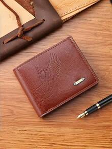 新款时尚男士钱包，大容量零钱包，多卡位卡包，带零钱包和钞票夹层，感恩节生日礼物 - 黑色 - 查看 11