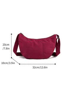 LECEY Unisex Sports Diagonal Shoulder Messenger Bag, Dumpling Design, New Spring 2026 Collection - Redwood - View 4