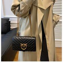 PK – Women's Chain Bag "Swallow Bag": High-Quality, Fashionable And Versatile Shoulder/Crossbody Bag, Small, Square Bag With Embroidery For Women. - 黑色 - 查看 2