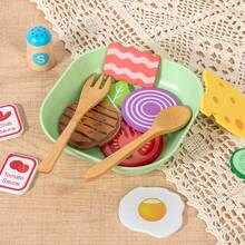 Kids DIY Salad Toy Set, Food Recognition & Ingredient DIY Salad Toy Combination, Suitable For Boys And Girls Pretend Play Toy Gift, Birthday Gift, Children's Day Gift - Multicolor - View 6