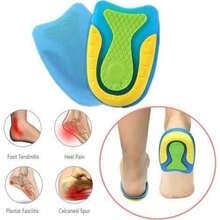 2 plantillas de talón elásticas y absorbentes de impactos para hombre - Azul - Ver 2
