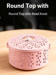 1 chiếc lư hương đuổi muỗi bằng kim loại kiểu cổ điển, giá đỡ lư hương đuổi muỗi, lư hương bằng sắt cầm tay có họa tiết hoa và tay cầm, thích hợp sử dụng trong nhà và ngoài trời. - Nhiều màu - Xem 8