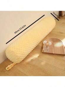 女士长腿毛绒枕，孕妇侧睡圆柱枕，可拆卸可水洗记忆棉圆枕，缓解颈椎疼痛，圆柱枕，可拆卸枕套，睡眠颈枕，天鹅绒波点生日/节日礼物 - 灰色 - 查看 9