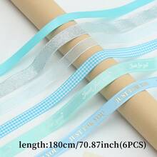 6 pièces Ruban en forme de cœur avec feuille d'or, nœuds de ruban satin pour la Saint-Valentin, le mariage, la fête des mères, l'anniversaire, la décoration, l'emballage de fleurs, la couture DIY - Multicolore - Voir 11