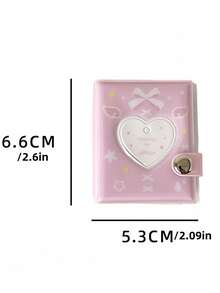 1个迷你2英寸钥匙扣相册夹，带心形相框 - 彩色 - 查看 2