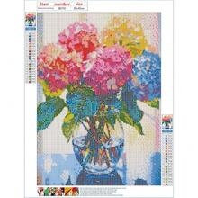 GDYEEH DIY 5D Colorful Flowers Diamond Art Painting Kits, Hydrangea Full Round Drill Sparkling Diamond Painting Picture, Diamond Painting Art Craft Kits For Adults Beginners, Home Wall Decor 12x16inch - USGD100 - 查看 7