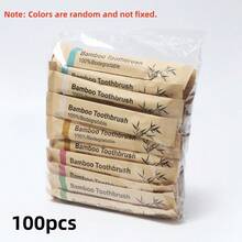 10/20/30/50/60支竹牙刷套装，软毛设计，适合敏感牙齿和牙龈，提供全面的口腔卫生，适合日常居家使用。适合旅行和酒店 - 彩色 - 查看 26