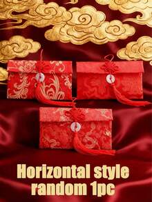 10/5/1pcs Silk Red Envelopes, Lai See Packets, Spring Festival Envelopes With Chinese Elements, Suitable For Weddings, New Year, Spring Festival. Silk Red Envelope Cards, Invitation Envelopes, Gift Packaging Bags. Red Lai See Packets For New Year, Spring Festival, Birthday And Weddings. Jade Pendant Coins, 2026 Chinese New Year Gifts. Happy New Year Party Set - Multicolor - View 10