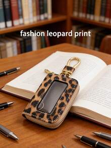 1 قطعة غطاء مفتاح السيارة بطبعة نمر، مصنوع من ألياف فائقة الرقة والجلد الصناعي، بتصميم محايد للأعمال، مناسب لعدة موديلات سيارات، متين وقابل للحمل، يسهل تشغيل النافذة ويمنع الفقدان والخدش - 3 - مشاهدة 2