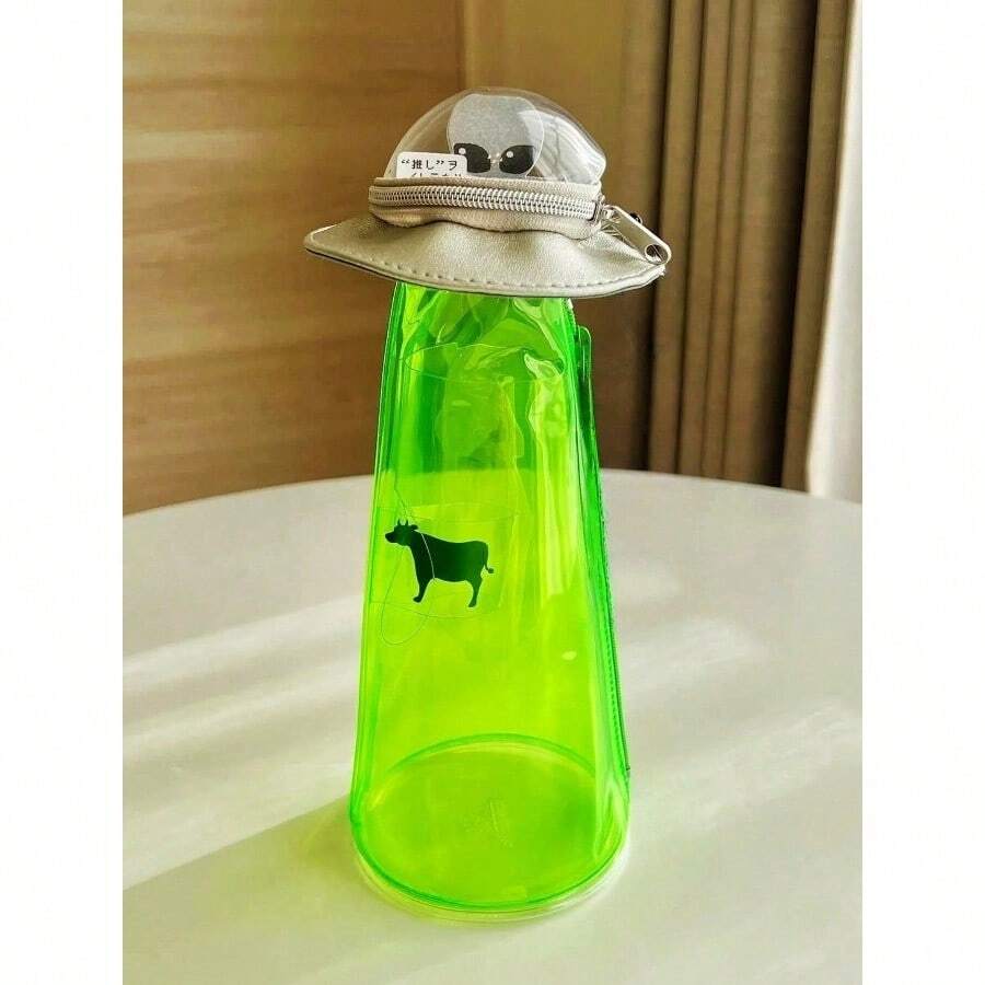 1个创意太空飞船铅笔盒 - 有趣的外星人铅笔袋 - 收纳袋 - 趣味透明文具袋 - 生日礼物 - 复活节礼物 - 情人节礼物 - 圣诞节礼物 - 礼物 - 玩具 - 彩色 - 查看 1