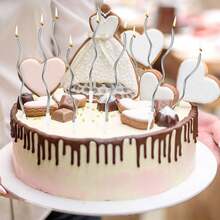 Tendencia42 Velas Plateadas Curvas Pastelera Pastel Feliz CumpleañosCalidad premium - plata - Ver 7