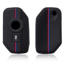 适用于宝马 R1250GS/R1200GS/C400GT/F750GS/F850GS/K1600B/K1600GT/R1200RS/R1200RT/F900R/F900XR 摩托车钥匙套 - 高强度硅胶钥匙套，带钥匙孔，车辆安全 - 黑色的- - 查看 1