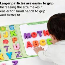Children's Early Education Letter Number Building Blocks Cognitive Learning Puzzle Book Fun Shape Expression Matching Puzzle Toy Children's Book Clip Type Letter Shape Number Cognitive Board Baby Boys And Girls Learning Puzzle Board Book Clip Type Shape Expression Matching Children's Puzzle Toy Desktop Interactive Game - Multicolor - View 6