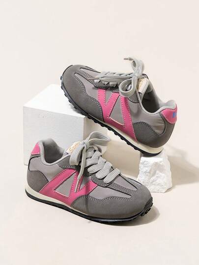 2026 New Retro Color Block Kids Shoes, Boys & Girls Lightweight Multifunctional Sports Shoes, German-Made Training Sneakers