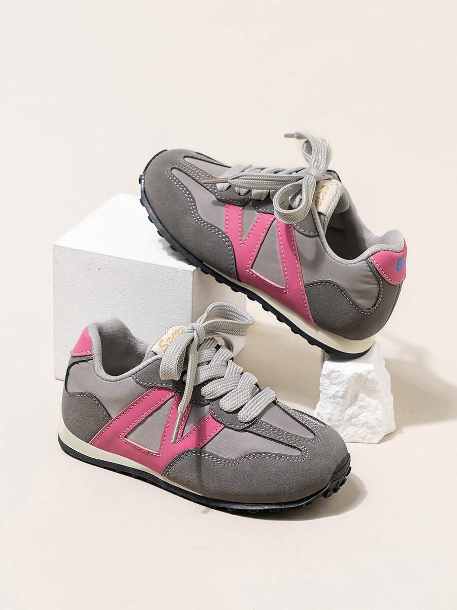 2026新款复古撞色儿童鞋，男女童轻便多功能运动鞋，德国制造训练鞋 - 灰色 - 查看 1