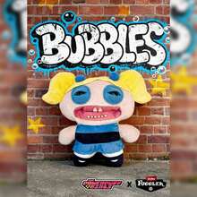 Spin Master Fuggler X Powerpuff Girls 9-Inch Plush Toy, Buttercup/Bubbles/Blossom/Mojo Jojo, Funny Ugly Monster Stuffed Animal With Human-Like Teeth, Collectible Plush Dolls For Kids, Teens, Adults & Cartoon Fans - Bubbles - View 4