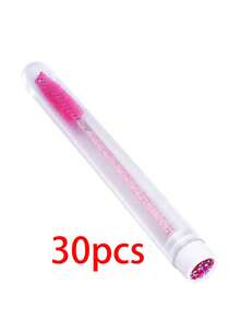 60/50/20/10 空一次性睫毛膏管套装和睫毛卷套装，睫毛膏刷子睫毛膏棒套装管，一次性睫毛刷（玫瑰金扁豆造型） - 彩色 - 查看 17