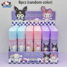 1/3/6/8支装正品三丽鸥库洛米和美乐蒂DIY固体胶棒，高粘度，坚固耐用，适用于学习、办公用品、学生奖励、返校季礼物 - 彩色 - 查看 9