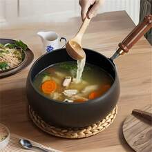 1pc Cast Iron Pot With Lid - Handmade Traditional Design, Wide Belly And Non Stick Mirror Surface, Splash Proof, Rust Proof Heavy-Duty Structure, Uniform Heat Distribution - Suitable For Gas Stoves, Durable Kitchen Utensils, Stove Protectors, Durable Kitchen Utensils - Multicolor - View 4