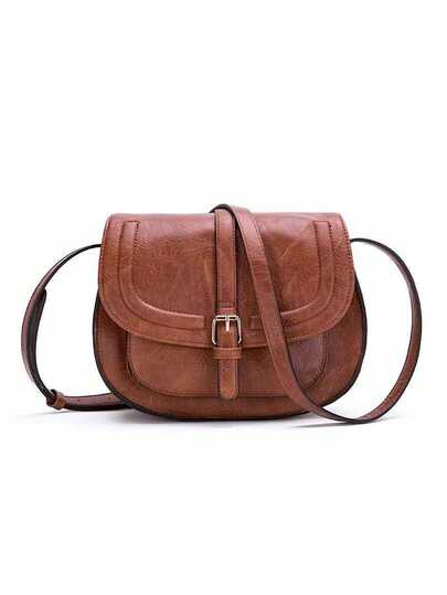 Portugisisk sadelväska i vintagestil, damaxelväska för vardagskläder, mångsidig för europeisk stil, halvrund damväska, axelväska över axeln vid armhålan - lämplig för shopping, studenter