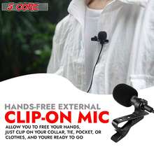 5 Core Microphone 2Pcs Lavalier Mic Wearable Omnidirectional Condenser 3.5mm Body Microfono - Black - View 10