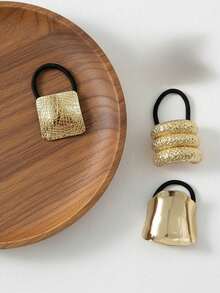 7pcs/6pcs/5pcs/1pc Set Minimalist Metal Hair Ties Ponytail Holders Hair Elastics Hair Rubber Bands Scrunchies Hair Rope Elastic Hair Tie, Hair Bobbles ,Gifts Hair Accessories Head Accessories Elastic Band - Multicolor - View 20