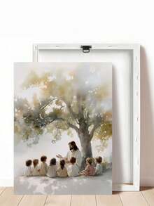 1 pièce Jésus enseignant aux enfants, paysage, art LDS, portrait aquarelle de Jésus-Christ, peinture de Jésus, décoration de maison chrétienne, art chrétien moderne pour la maison, cadeau idéal pour les amis, impression d'art pour la chambre à coucher, décoration de salon - Multicolore - Voir 19