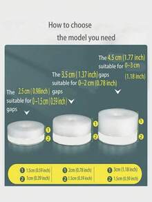 1条硅胶密封条，门窗密封条，防风雨隔音自粘门底条，门缝防风硅胶条胶带，适用于门窗和淋浴房玻璃缝隙 - 彩色 - 查看 3