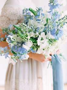 3卷装 - DIY手工流苏雪纺丝带，毛边丝带，适用于婚礼请柬、伴娘捧花、礼品包装、DIY工艺品、蝴蝶结制作、婚礼装饰、新娘捧花、派对装饰（蓝色） - 藍色 - 查看 3