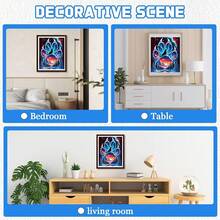 EMIEAUFG Wolf Diamond Art Kits For Adults, Wolf Paw Snow Scenery Diamond Painting Kit For  And Beginners, 5D Round Full Drill Craft, Home Wall Decor 12\ X 16\ - SR79 - 查看 8