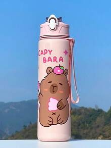 750ml Kids Sports Water Bottle, 4 Color Options, Cute Gift For Girls & Boys, Straw Cup Suitable For Outdoor, School, Graduation, Cartoon Character Design - Multicolor - View 3