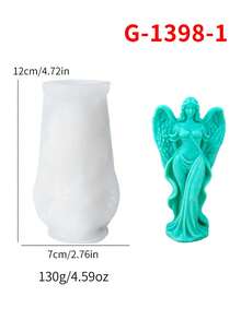 1个梦幻女神造型硅胶蜡烛模具 - A-白色 - 查看 2