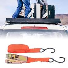 Heavy Duty Ratchet Tie Down Strap - Black Cargo Securing Strap, Multi-Purpose Outdoor Tie Down, With J-Hook, Durable Polyester Webbing, For Securing Luggage, ATVs And Outdoor Gear, Suitable For Camping, Daily Use And Gardening, Easy To Use Lashing Tool - Multicolor - View 3