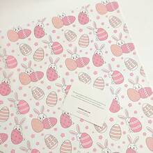 20 Sheets Easter Egg Rabbit Pattern Gift Wrapping Paper | Suitable For Weddings, Jewelry Making Display & Packaging, Easter, Valentine'S Day, Birthday Gifts, Bouquet Packaging, Gift Bag Filling, Party Gifts - Multicolor - View 10