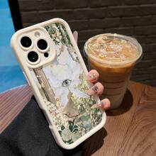 Funda para teléfono con diseño de ángel y ojo misterioso. Compatible con fundas para teléfonos ,  17,  16 Pro Max,  15 Pro Max,  13 y  12. Fabricada en TPU, ofrece protección contra golpes y caídas. Un regalo ideal para familiares, amigos, parejas, novios/novias y para San Valentín. - Blanco - Ver 4